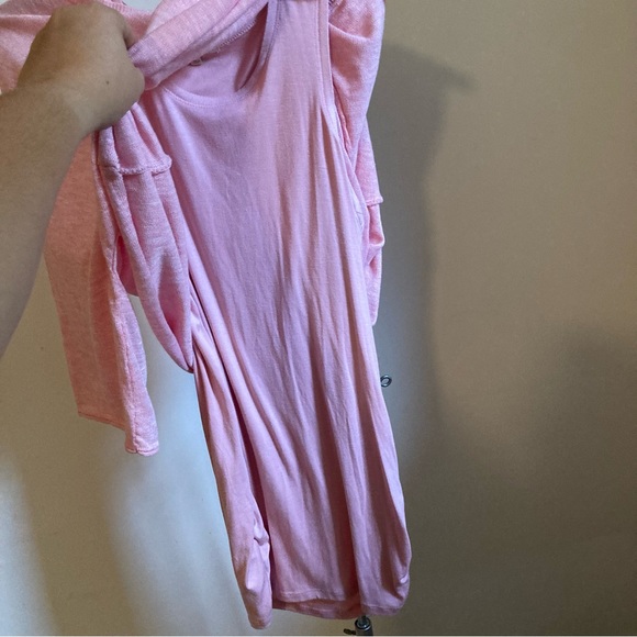 5/$20 Kate & Sam pink tank with 3/4 sleeve crop sweater set S - Picture 8 of 11